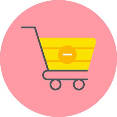 Kart simgesini, modern tasarım illüstrasyonunu sil