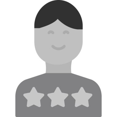 Tatmin duygusu, avatar simgesi, kullanıcı iletişimi düz vektör çizimi