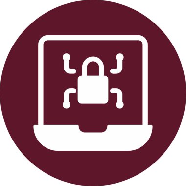 Fidye virüsü. Web simgesi basit illüstrasyon