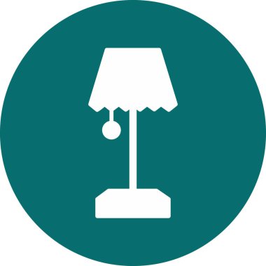 Tablo lambası simgesi, vektör illüstrasyonu basit tasarım