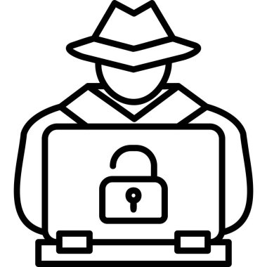 Siber Saldırı web simgesi ögesi arkaplanı