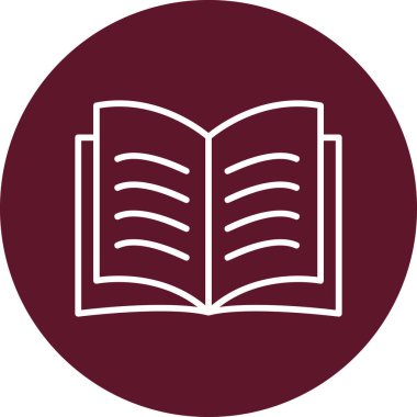 Kitap simgesi, modern tasarım illüstrasyonu