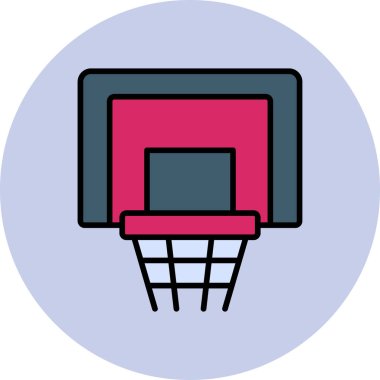 Basketbol potası ikonu, web basit illüstrasyon