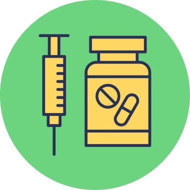 Hormon terapisi ikonu, modern tasarım illüstrasyonu