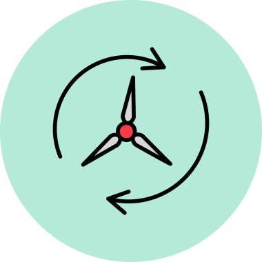 Yenilenebilir Enerji illüstrasyon modern simgesi