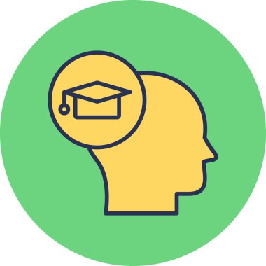 Simge vektör illüstrasyonu öğreniliyor