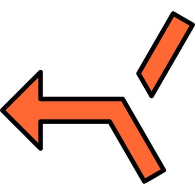 Okları basit simge, vektör illüstrasyonuyla birleştir