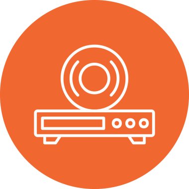 CD Oynatıcı modern simge vektör illüstrasyonu