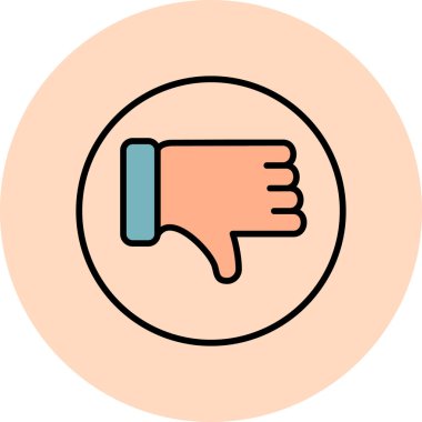 Hoşlanmamak. Web simgesi basit tasarım