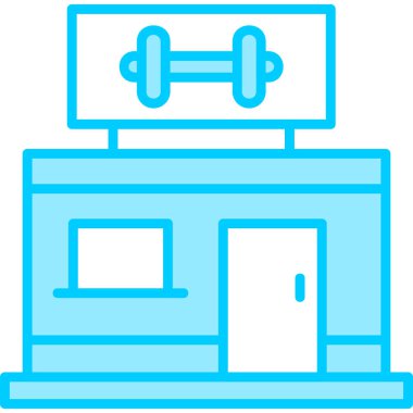 Spor salonu modern simgesi, vektör illüstrasyonu