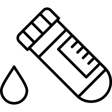 Test tübü simgesinin vektör illüstrasyonu 