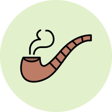 Sigara içiyor. Web simgesi basit tasarım