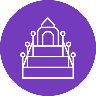 Minbar modern simgesi, vektör illüstrasyonu