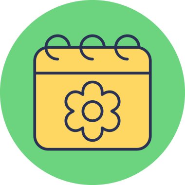 Sakura tarihi modern simge, vektör illüstrasyonu