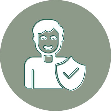 Trust Man, User logo, simple icon for web page 