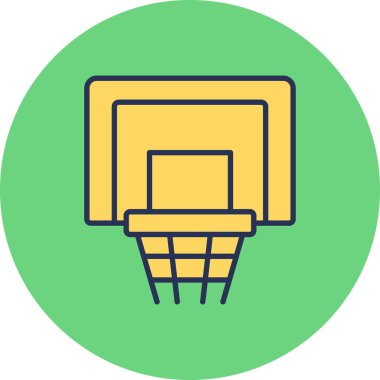 Basketbol potası ikonu, web basit illüstrasyon
