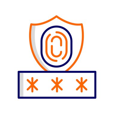 Mahremiyet modern simgesi, vektör illüstrasyonu