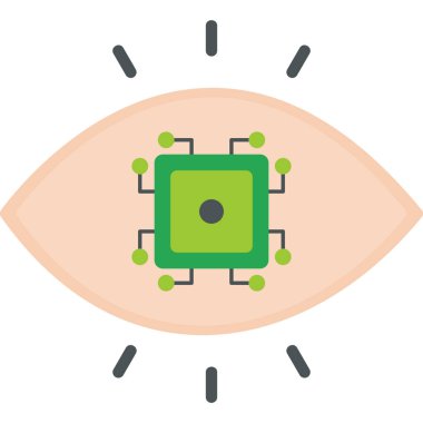 Biyonik temas simgesi, modern tasarım illüstrasyonu