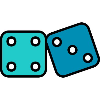 zar. Web simgesi basit illüstrasyon