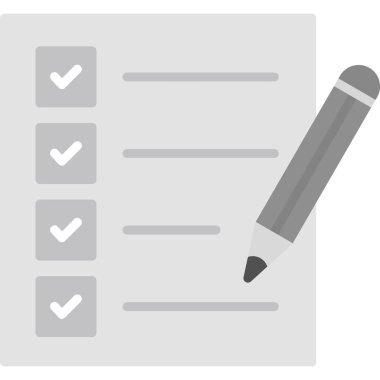 Sınav simgesi, modern tasarım illüstrasyonu