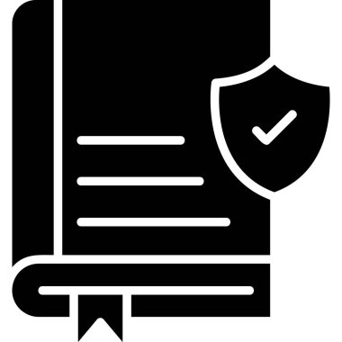 Kitap güvenliği simgesi, modern tasarım illüstrasyonu