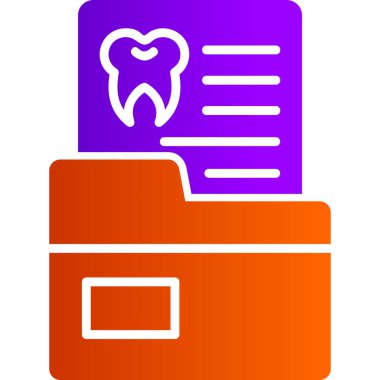 Diş kayıtları modern simge, vektör illüstrasyonu 