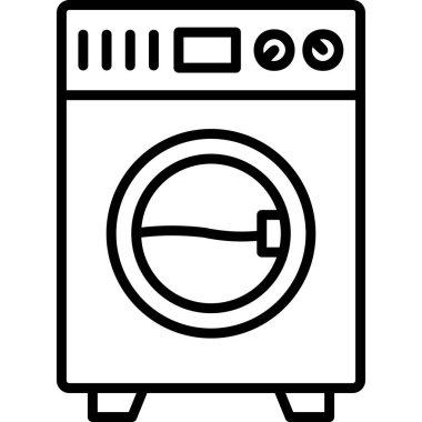 abstract washing machine, vector icon