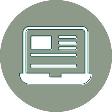 Bilgisayar. Web simgesi basit illüstrasyon