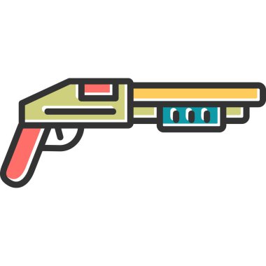 av tüfeği simgesi, web simgesi illüstrasyonu