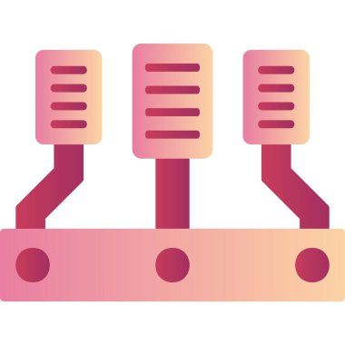 Araba hızlandırıcısı modern simge, vektör illüstrasyonu