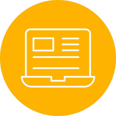 Bilgisayar. Web simgesi basit illüstrasyon