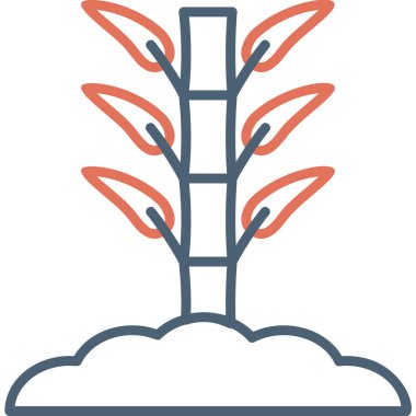 Bambu ağ simgesi basit bir illüstrasyon