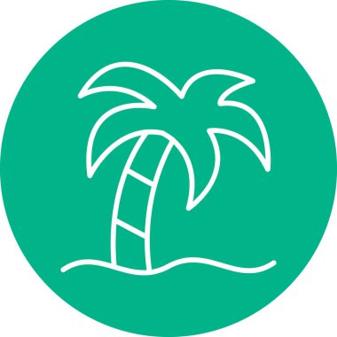 Palmiye ağacı. Web simgesi basit illüstrasyon