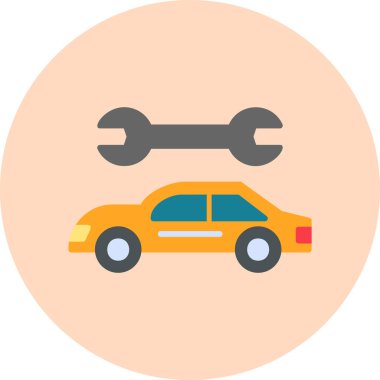 Araba tamiri modern simge, vektör illüstrasyonu