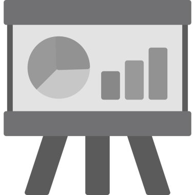 Beyaz tahta modern simge, vektör illüstrasyonu