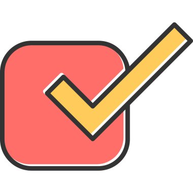 İşaretli simge, modern tasarım illüstrasyonu