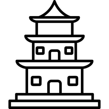 Tapınak. Web simgesi basit tasarım