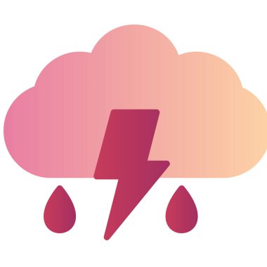 gök gürültüsü simge vektör çizim