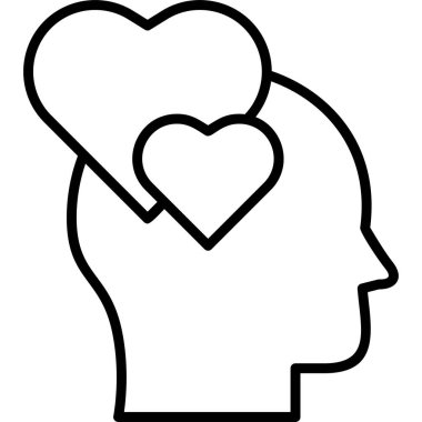 Aşk ikonu, modern tasarım illüstrasyonunda