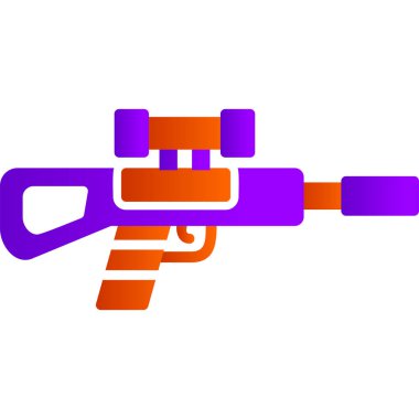 Keskin nişancı silahı simgesi, ağ resmi