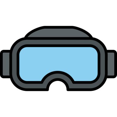 Vr gözlük modern simge, vektör illüstrasyonu 