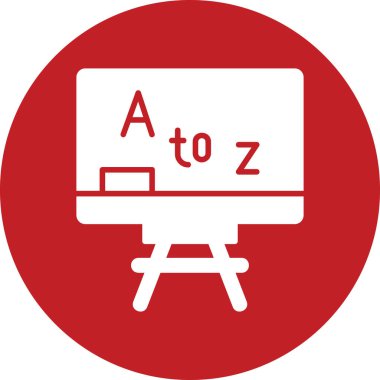 Beyaz tahta modern simge, vektör illüstrasyonu