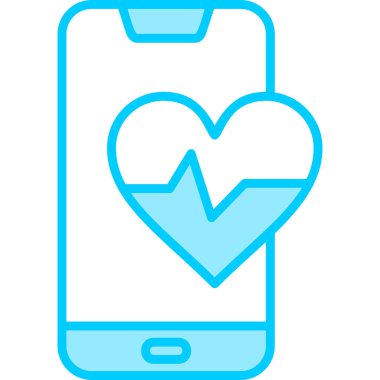 kalp atış hızı ikonu vektör çizimi