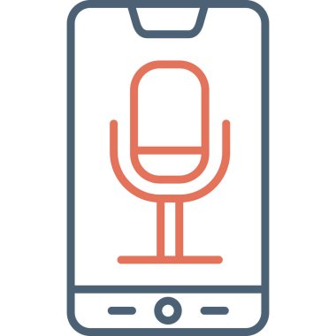 Phone Recording modern vector icon illustration