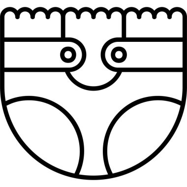 Bebek bezi. Web simgesi basit illüstrasyon