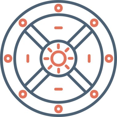 kalkan ikon vektör illüstrasyonu