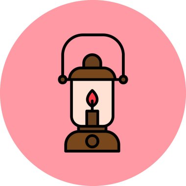 Petrol lambası modern simge, vektör illüstrasyonu 