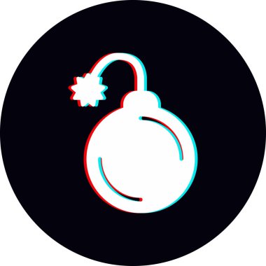 Bomba simgesinin vektör illüstrasyonu