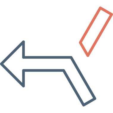 Okları basit simge, vektör illüstrasyonuyla birleştir