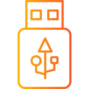 usb flash disk vektör illüstrasyonu